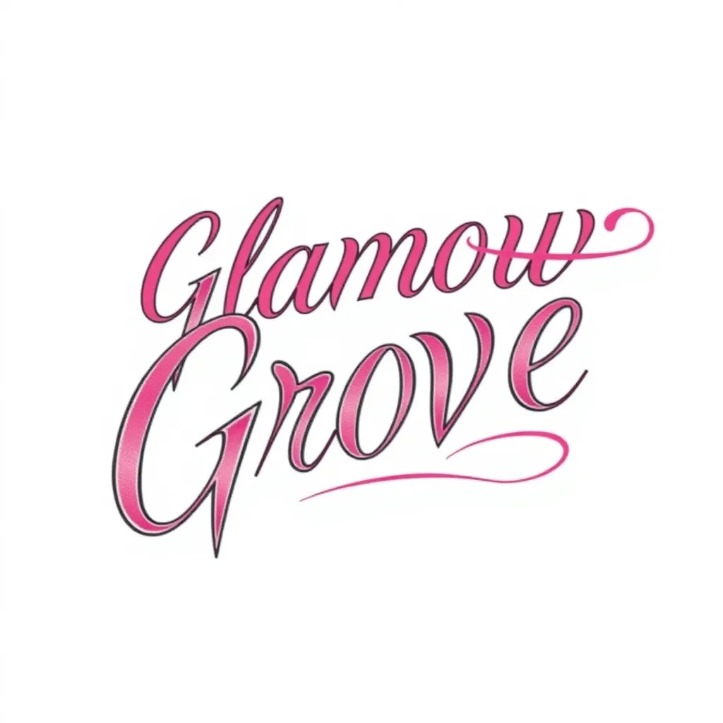 Glamour Grove字母，粉色，苗条，时尚 tatoeage