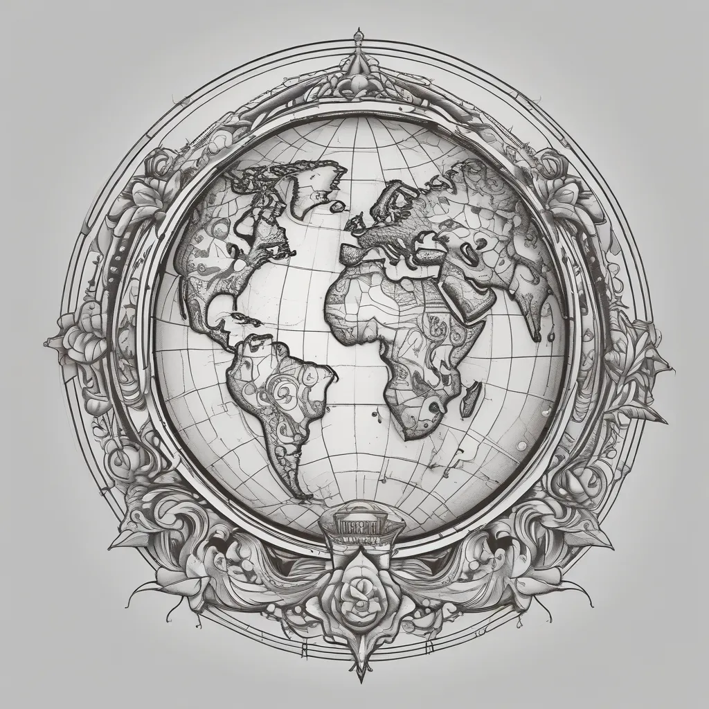 Globe tattoo