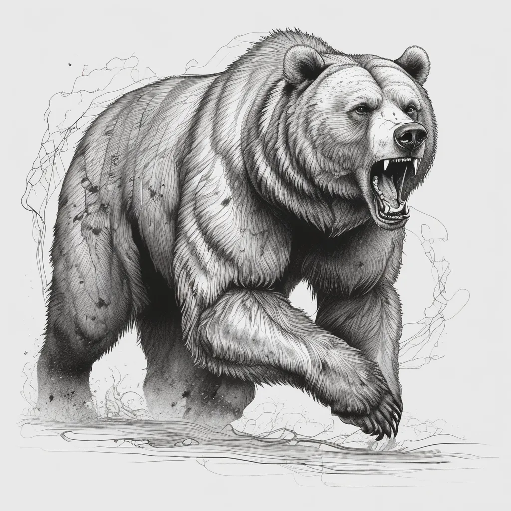 Grizzly Bear Running татуировка