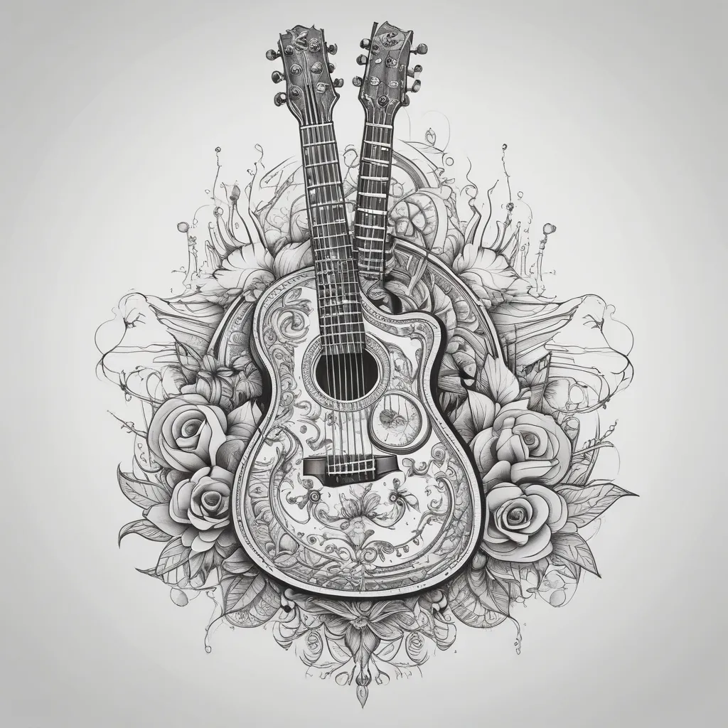 Guitar tatuering