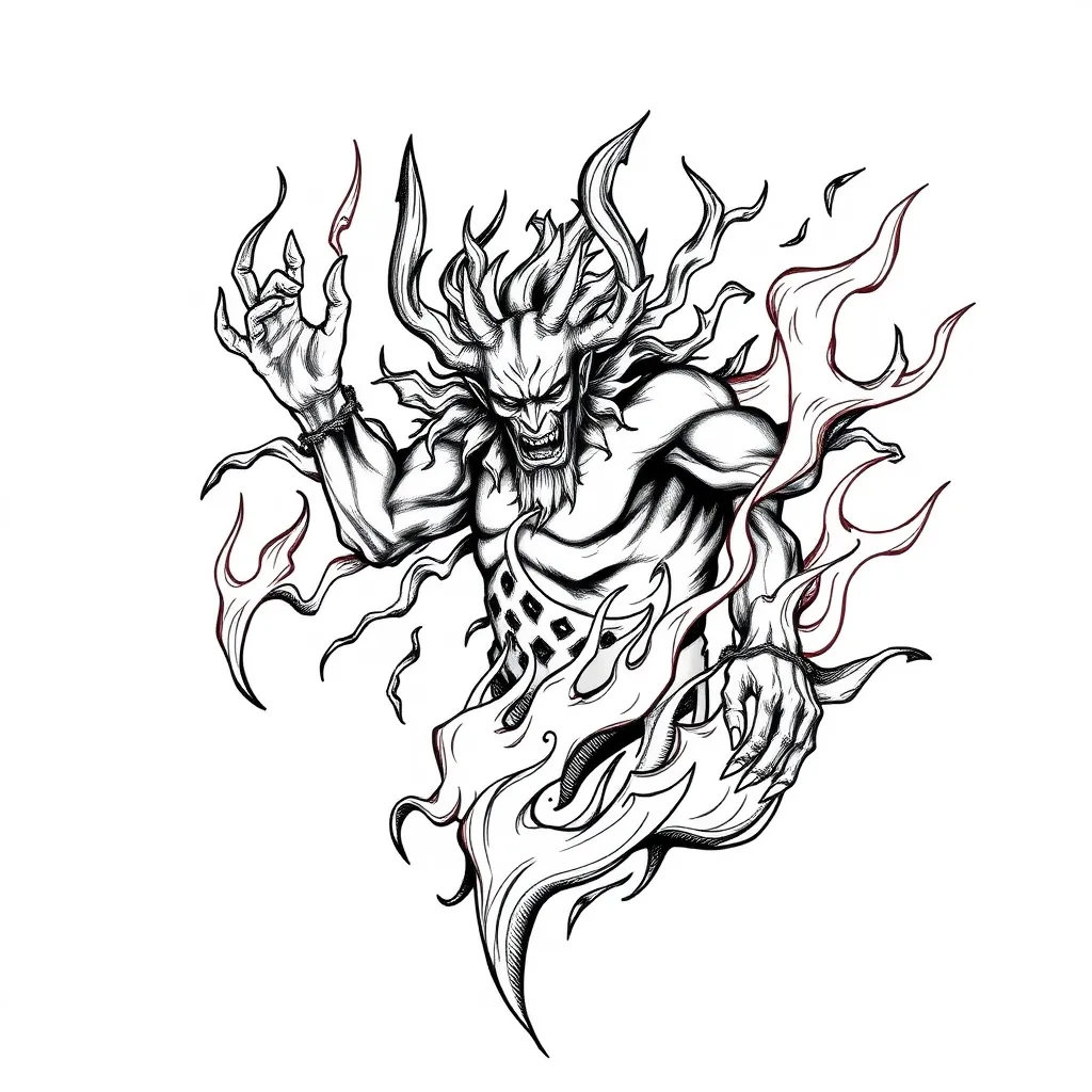 Hades in Flames tatouage