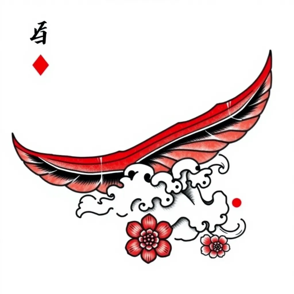 Hanafuda card 문신