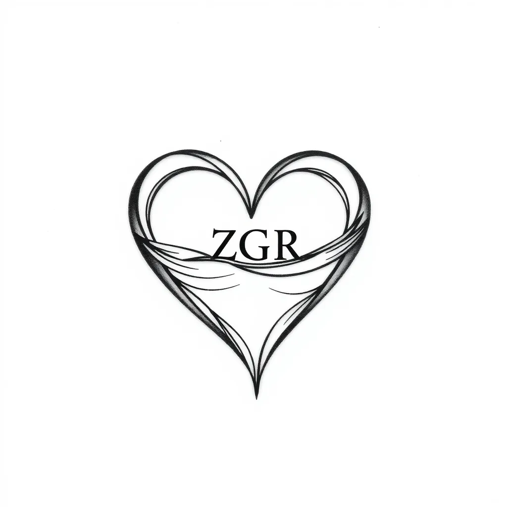 Heart and Water: A design that combines a heart shape with water elements, symbolizing your dad’s passion for swimming. You could incorporate freestyle stroke lines in a way that suggests movement within the heart. add my dad initial, ZGR or zgr tattoo