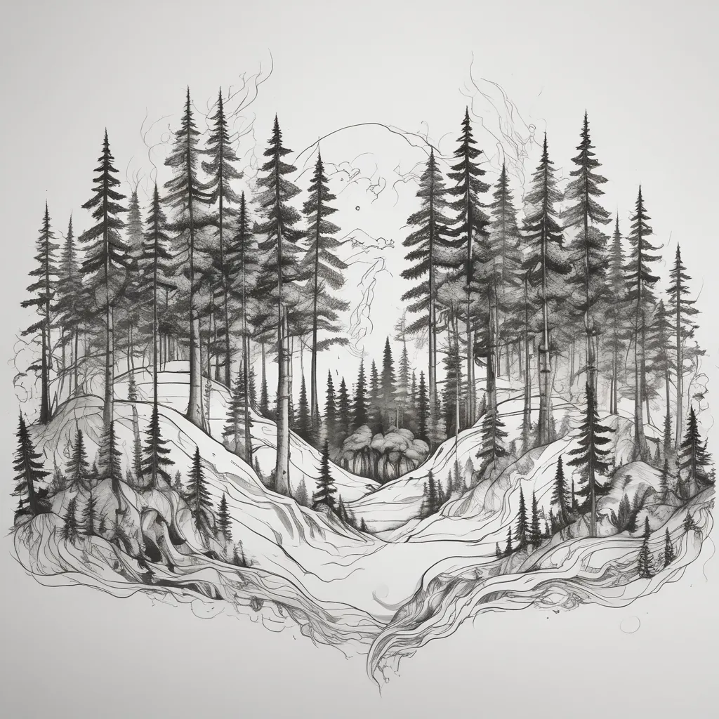 Here's how you could visualize and create this tattoo design:

### **Layout and Composition:**

1. **Background - Half-Burned Forest:**
   - Position the forest along the bottom half of the tattoo, with charred trees on one side gradually transitioning into newer, green growth on the other. This represents the theme of destruction and rebirth.
   - Use darker tones like charred blacks and ashy greys for the burned area, blending into earthy greens and browns for the living forest.

2. **Main Elements:**

   - **Yin and Yang Wolves:**
     - Place the Yin and Yang wolves centrally in the design, intertwined and nestled amidst the trees. 
     - The dark wolf (Yin) could be facing left, with its fur composed of deep blacks and blues, while the light wolf (Yang) faces right, with a palette of whites and soft greys.
     - Their forms should be gracefully interlocked, representing balance, with one eye of each wolf gazing towards the viewer.
   
   - **Moon:**
     - Position the full moon at the top center of the design, casting a gentle glow over the entire scene.
     - The moon's light should softly illuminate the wolves and the forest below, creating a serene and mystical atmosphere.

3. **Text Elements:**

   - **Quote on the Moon:**
     - Integrate the quote "The man on the moon misses his wife until the sun rose again" into the moon's glow. This can be done by curving the text along the moon's arc or arranging it artistically within the moon, using a font that feels handwritten yet elegant.
  
   - **Surrounding Text:**
     - Flow the text around the wolves or beneath the moon in a way that complements the design. You could have the words weaving through the forest or floating gently like smoke.
     - The text could start from one side of the forest, flow around the wolves, and end on the other side, ensuring it doesn’t overpower the main elements.
   
     - The text reads: "I was left in the dark for quite some while without light. 1 day, my light appeared and with that light brought my oxygen that gave me the will to live again. I will never allow my light to dip into the darkness again. Because my light is the part of my life. I see worth living for in the end."

4. **Additional Touch:**

   - **Heart Shape:**
     - Position the heart-shaped fingerprints at the bottom of the design, perhaps near the base of the forest where the rebirth is taking place.
     - Use soft, warm colors like a light pink or subtle red to make the heart stand out against the darker tones of the background.
     - Alternatively, the fingerprints could be subtly embedded within the forest’s reborn side, blending naturally with the growth but still discernible.

### **Color Palette:**

- **Forest:**
  - Burned area: Deep blacks, charred greys, hints of orange embers.
  - Rebirth area: Lush greens, earthy browns, soft new growth colors.
  
- **Wolves:**
  - Dark wolf (Yin): Black, deep blues, dark greys.
  - Light wolf (Yang): White, soft greys, possibly light blue or silver tones for highlights.
  
- **Moon:**
  - Silvery white with a soft glow, possibly with light grey shadows for dimension.
  
- **Text:**
  - A color that contrasts the background, such as white or a light silver for readability, with an elegant, flowing font style.
  
- **Heart Shape:**
  - Gentle colors like pink or red, standing out just enough to be noticed but not overpowering the overall design.

This design would make a powerful and visually striking tattoo, embodying themes of balance, love, rebirth, and connection. tetování