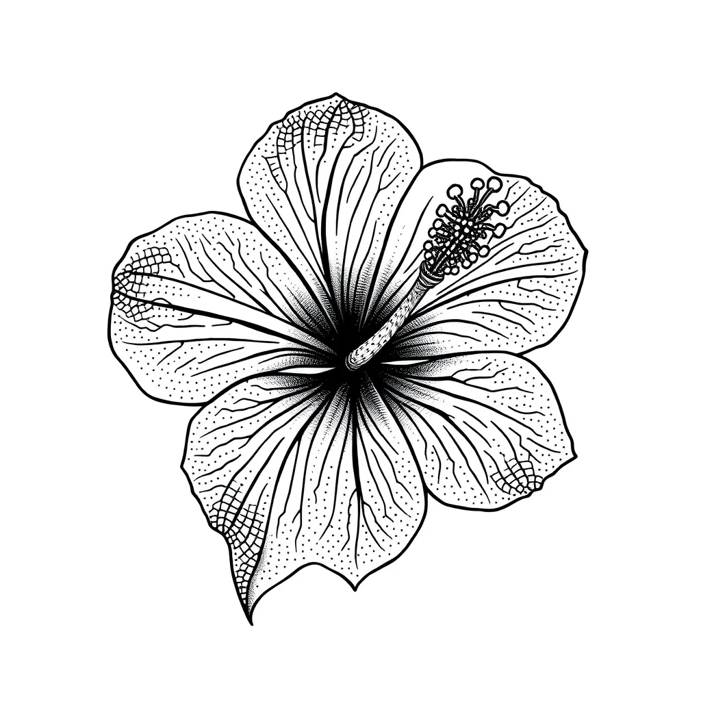 Hibiskus tatuaje