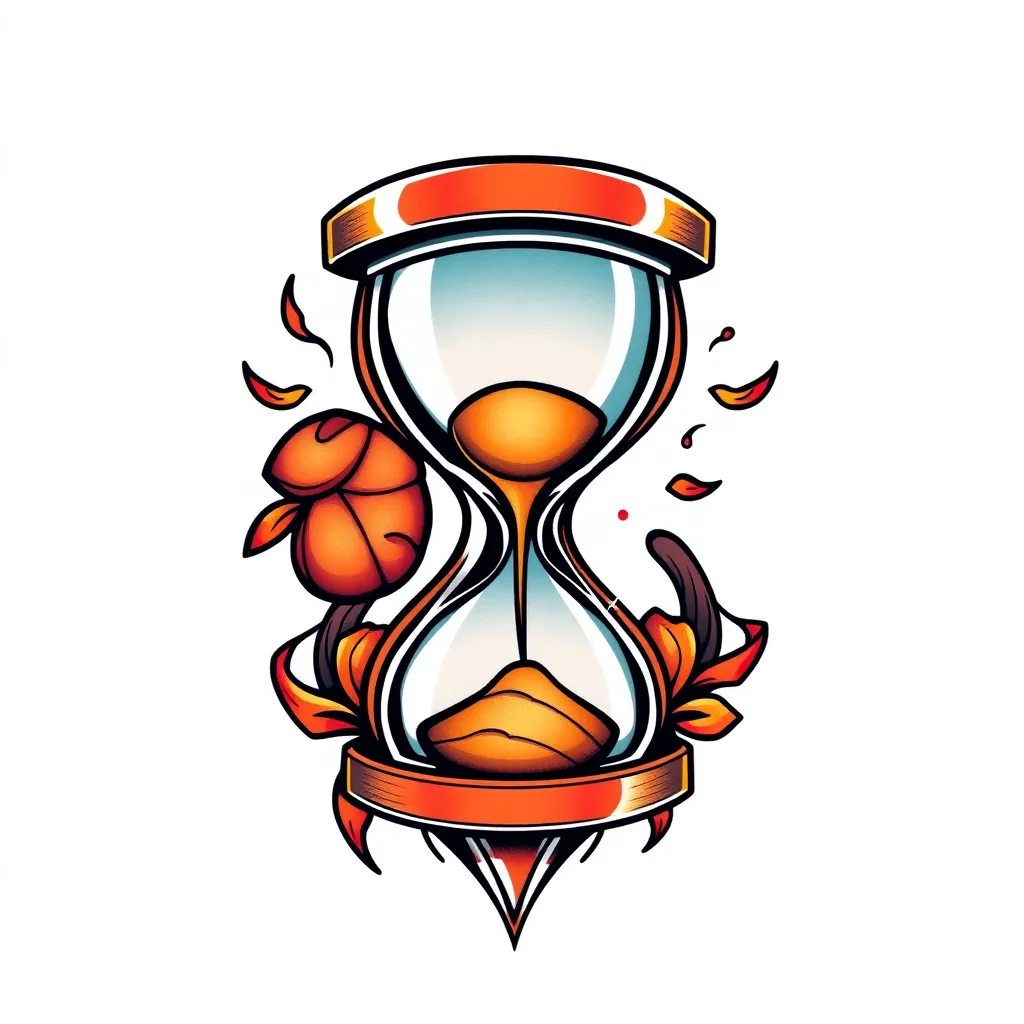 Hourglass basketball tattoo