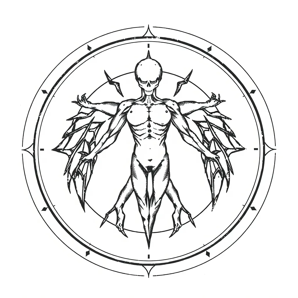 circulo de transmutacion humana 문신