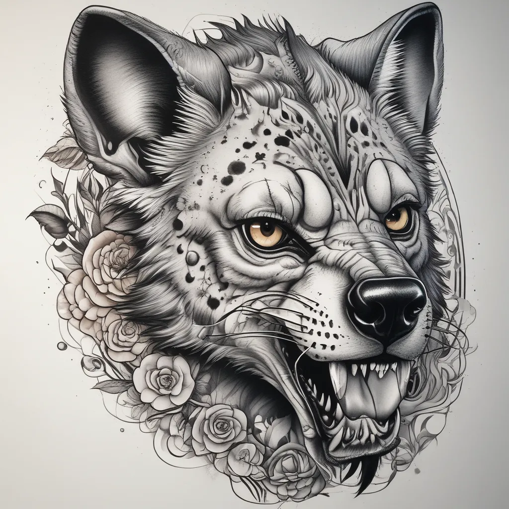 hyena tatouage