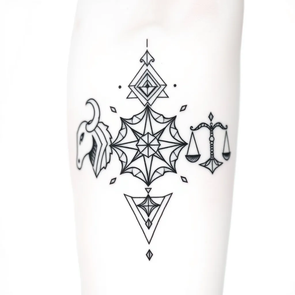 Je souhaite un tatouage au niveau du bras, qui représentera ma famille. Je souhaite un style fineline. Ce tatouage incluera 4 signes astrologiques. Le taureau, la vierge, le scorpion et la balance.  入れ墨