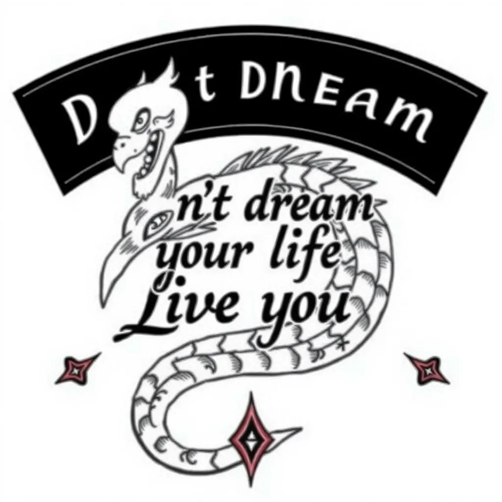 Je veux un tatoo juste écrit don’t dream your life live your dreams !  tatuagem