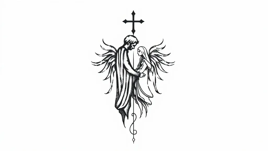 Quero que me gerês uma tatuagem sobre algo q tenha a ver e com significado de um tio e uma tia religiosa τατουάζ