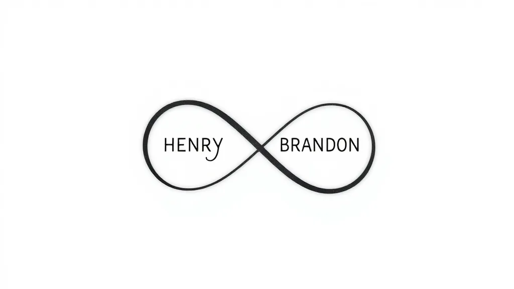 SIMBOLO DE INFINITO CON NOMBRES DE HENRY Y BRANDON tattoo