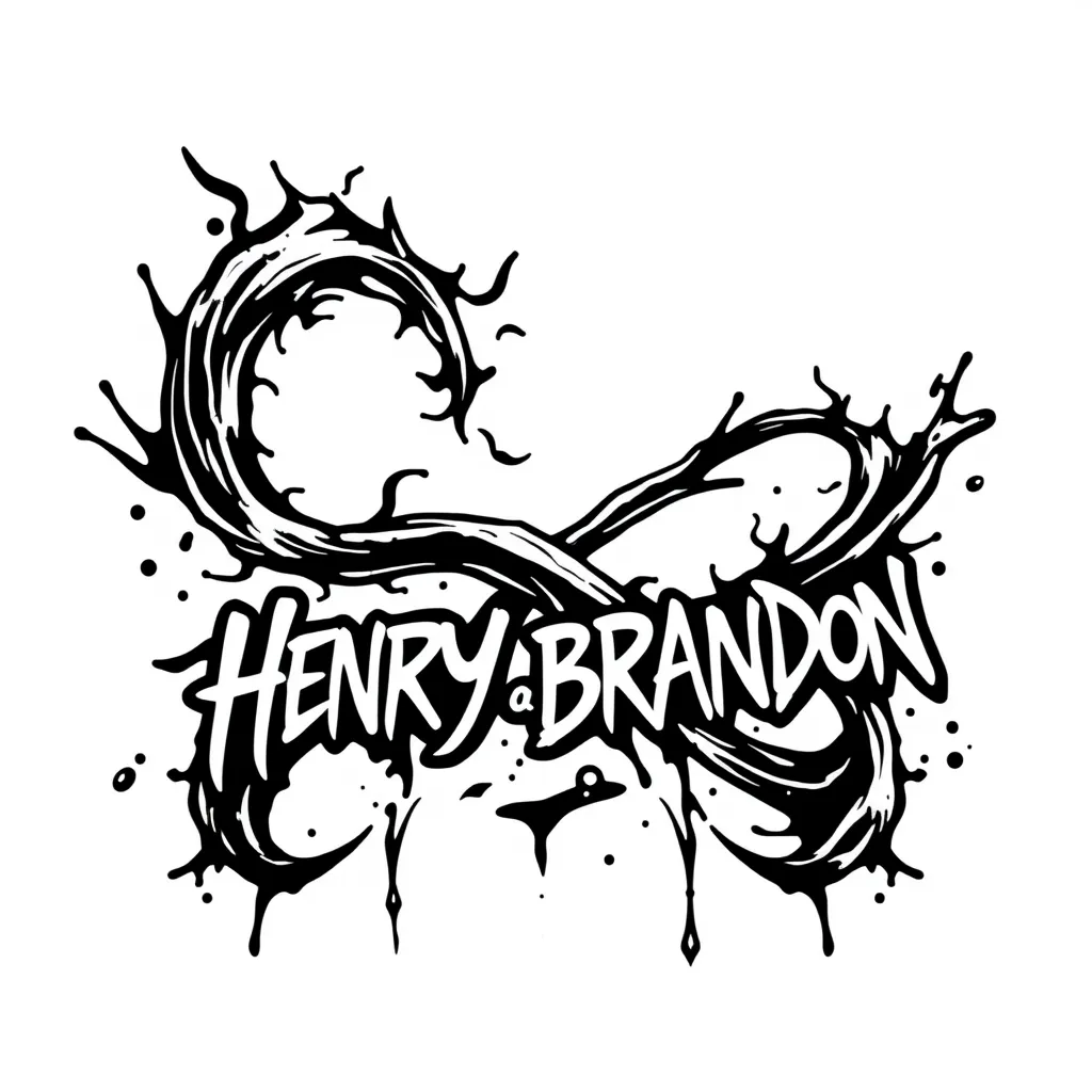 SIMBOLO DE INFINITO CON NOMBRES DE HENRY Y BRANDON tattoo