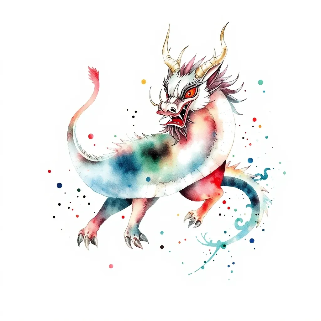 水墨麒麟 tatuaggio