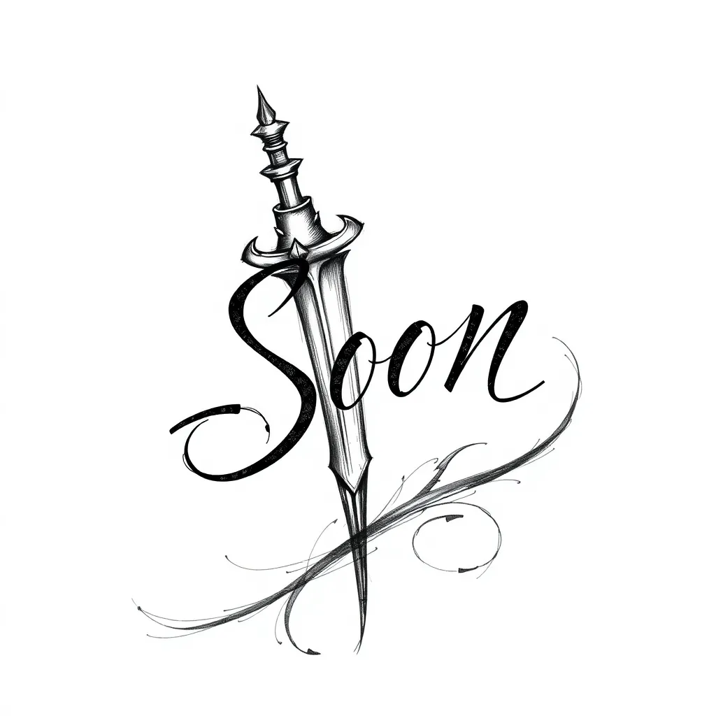 Inscription +soon tattoo