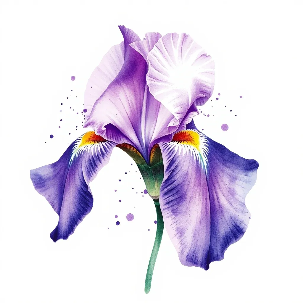 Iris purple tatoeage