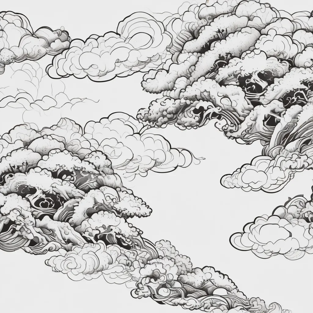 japanese clouds وشم