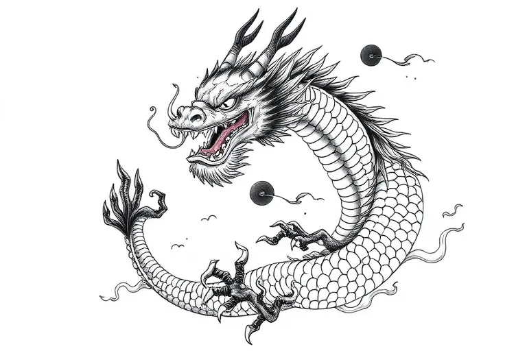 Japanese dragon god 入れ墨