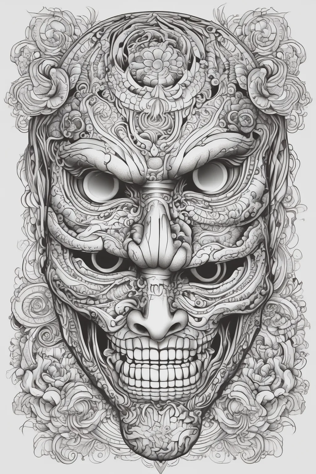 Japanese Mask tatuagem