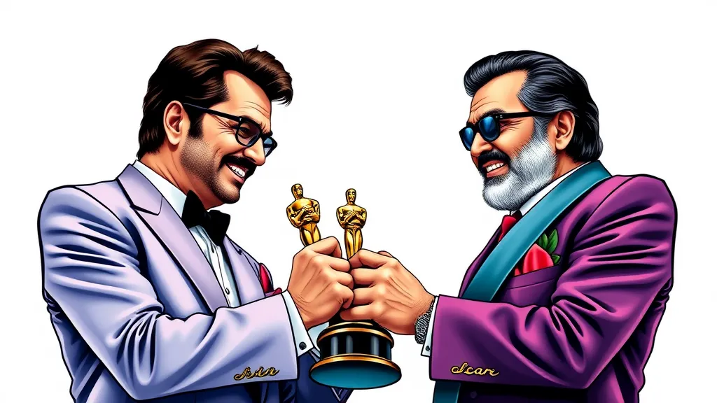 jimcarrey and rajinthkanth meeting on oscar award tattoo