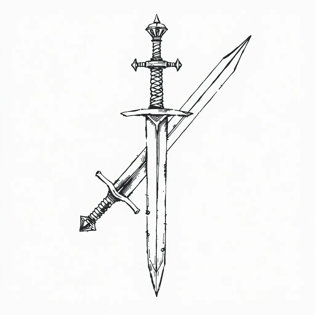 骑士宝剑 tatuaż
