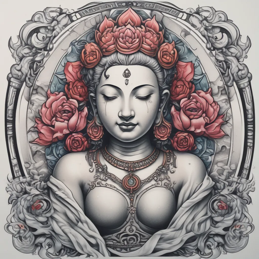 lady bouddha 纹身