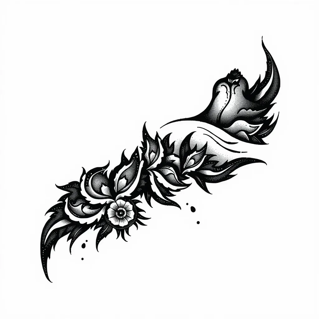 Maisemakuva käsivarsi tatuointi tattoo