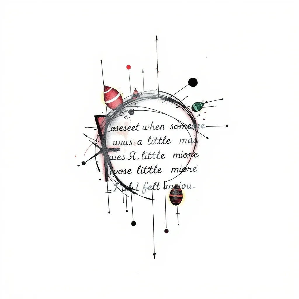 Later, when someone was a little more like you, I felt anxious tatuaje
