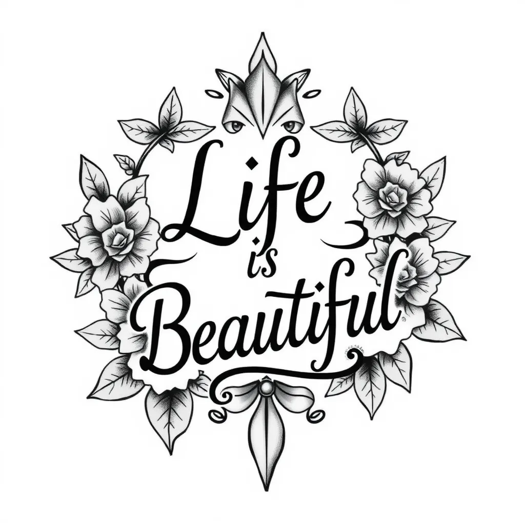 Life Is Beautiful tatuaje