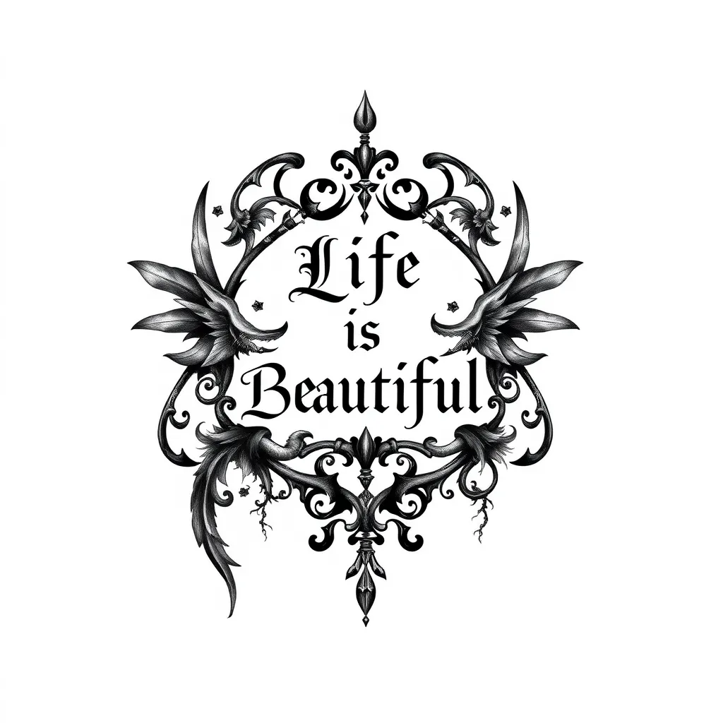 Life Is Beautiful tatuaje