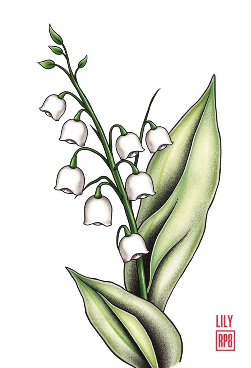 lily of the valley tatuaggio