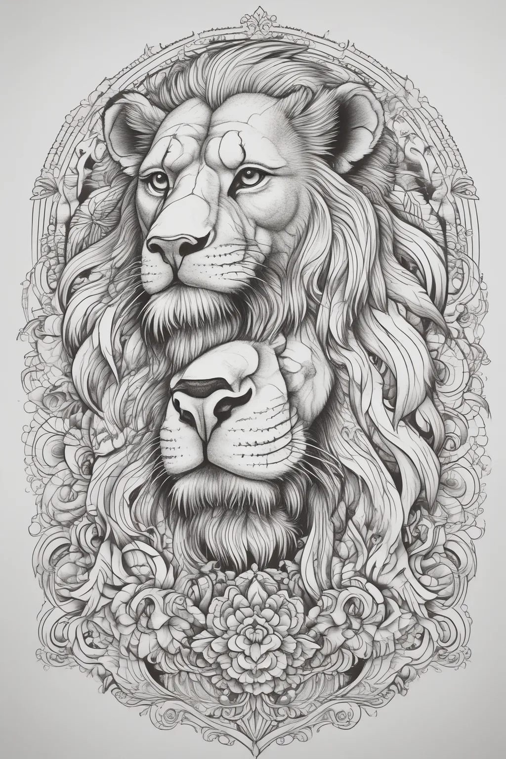 lion tatuaggio