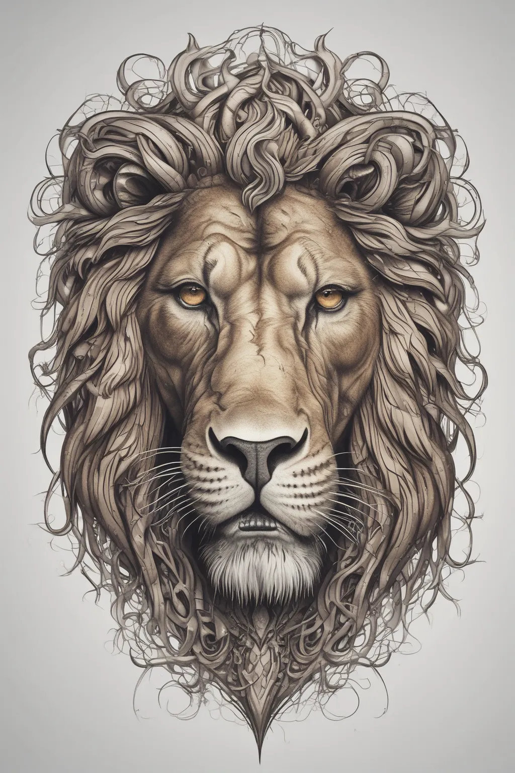 Lion  tatuaggio