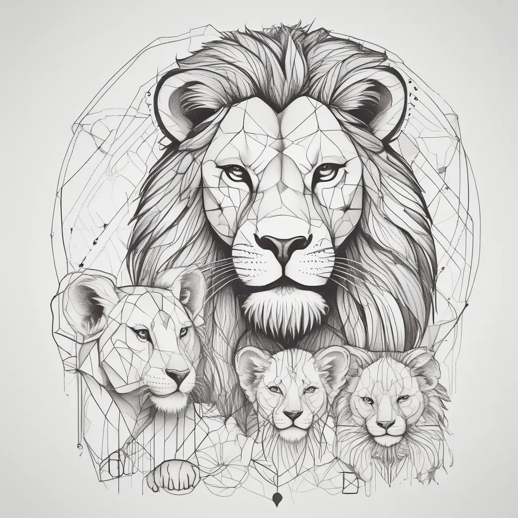 Lion And Cub tatuaggio