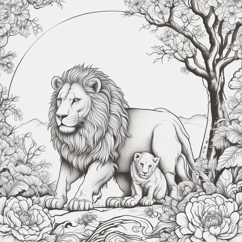 Lion And Cub 문신