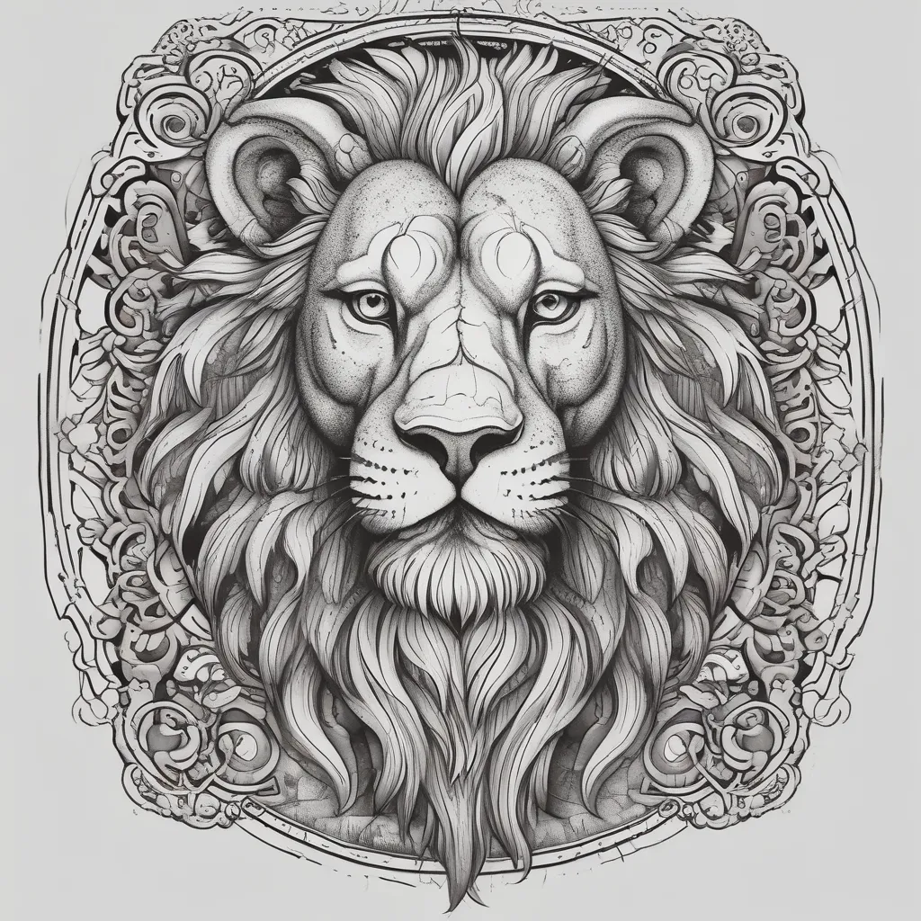 Lion in command tatuering