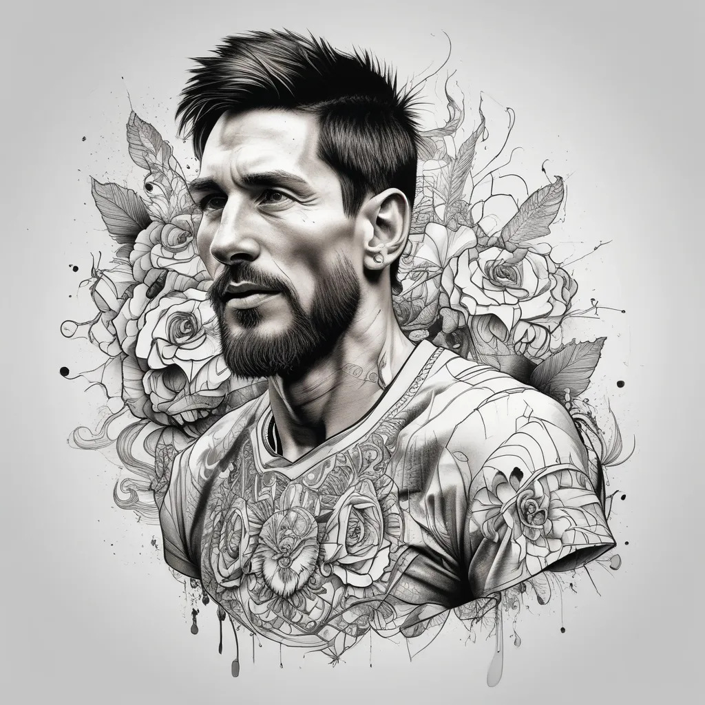 Lionel Messi tatuering