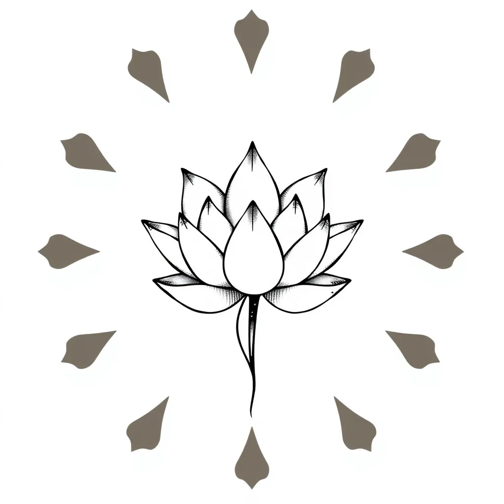 lotus and tatuering