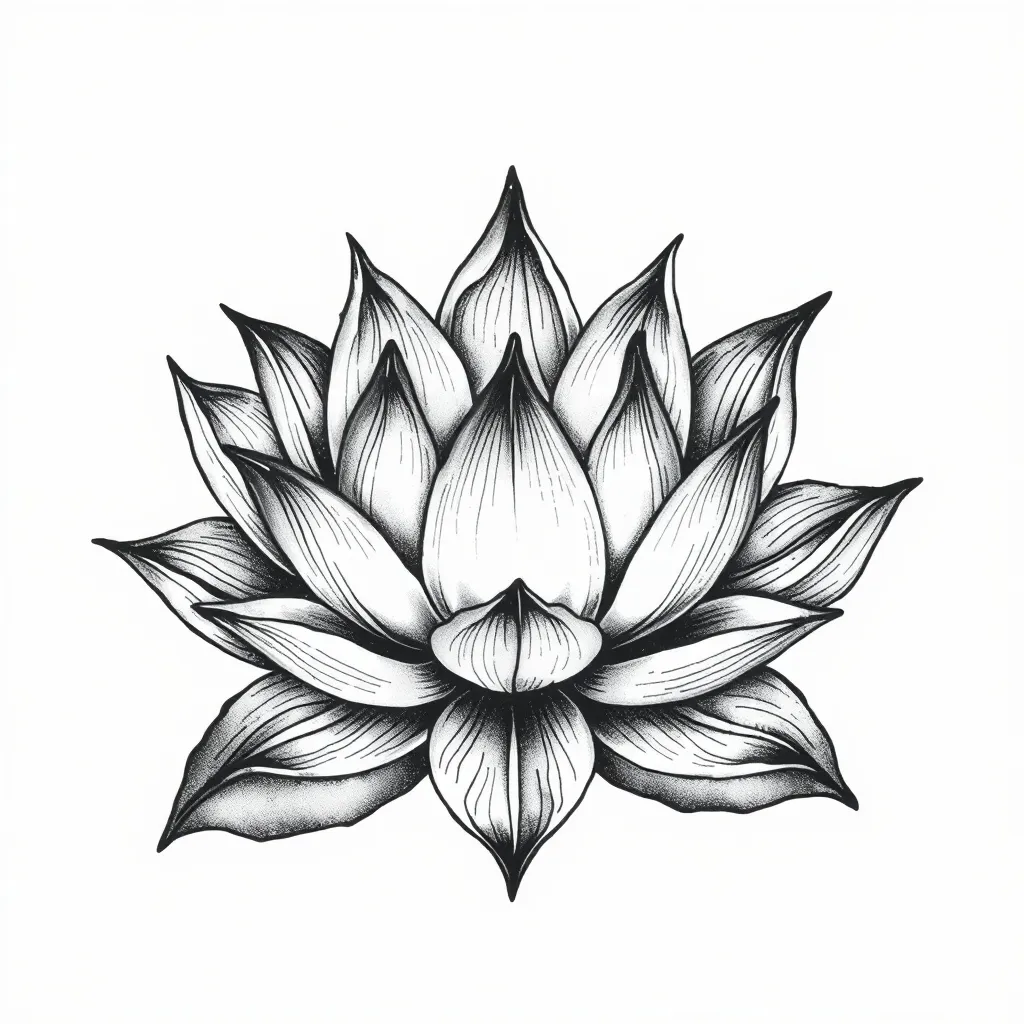 莲花，莲叶，水 纹身