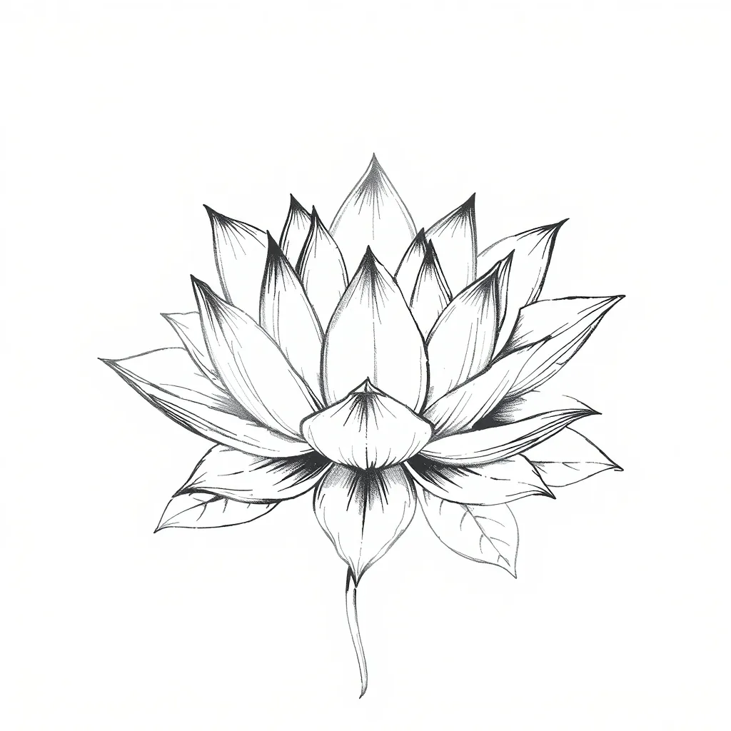 莲花水 纹身