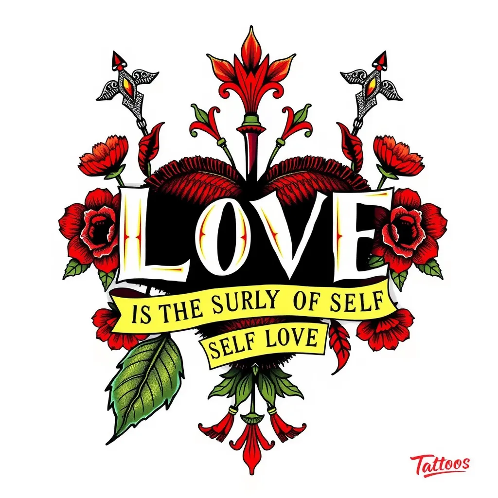 愛是自愛的盈餘 英文或拉丁文 tatuaggio