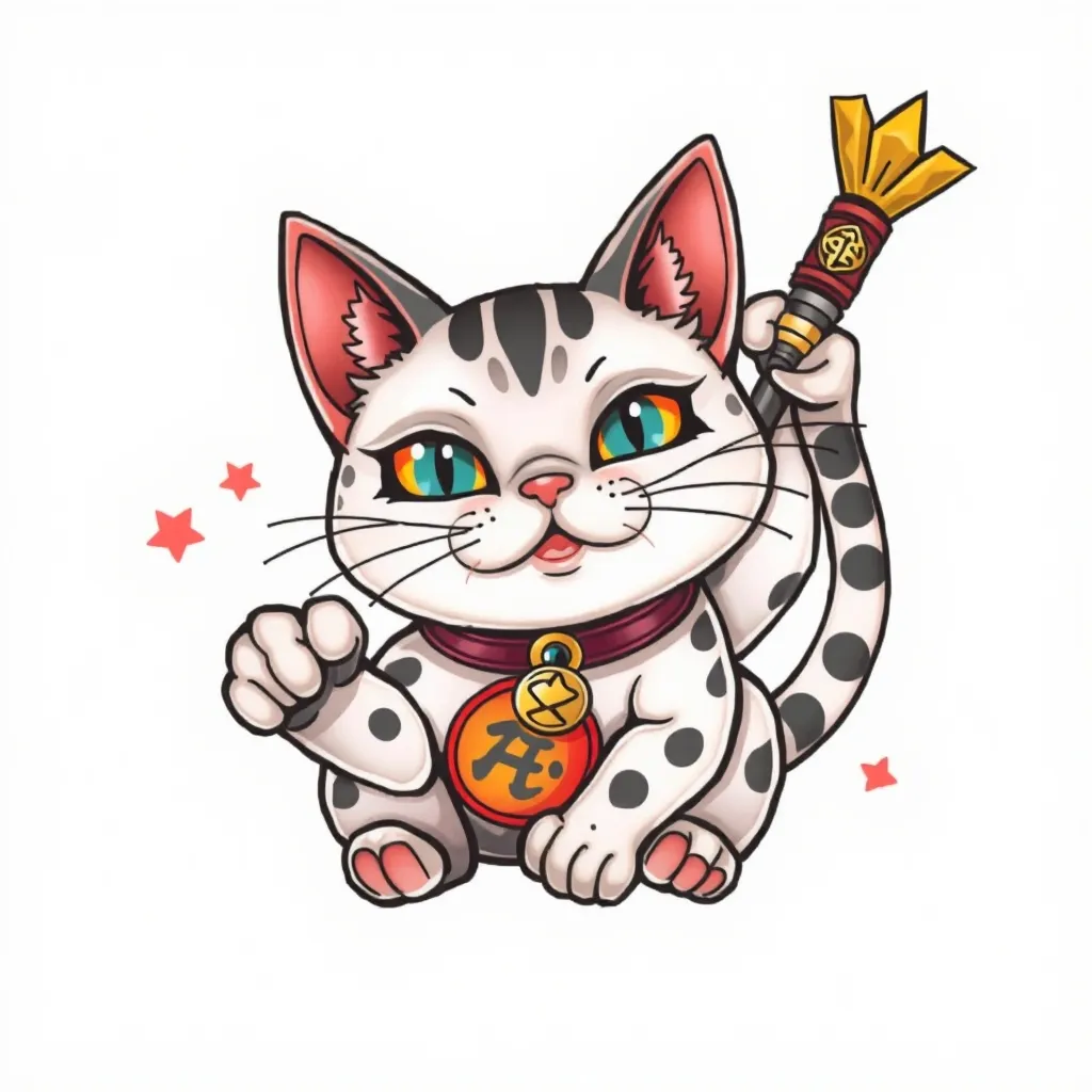 招财猫 tatouage