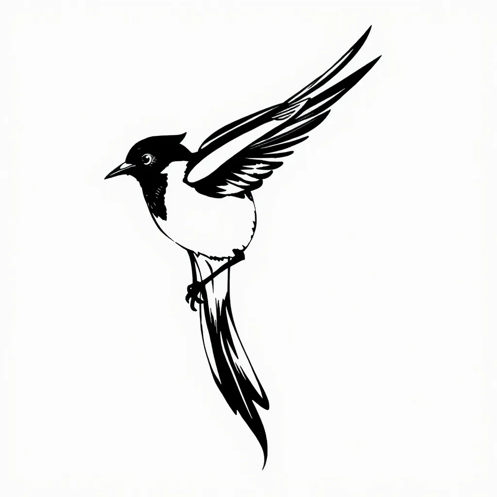 magpie tatouage