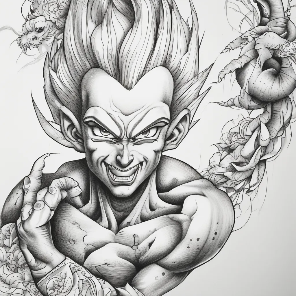 Majin Vegeta  tatoeage