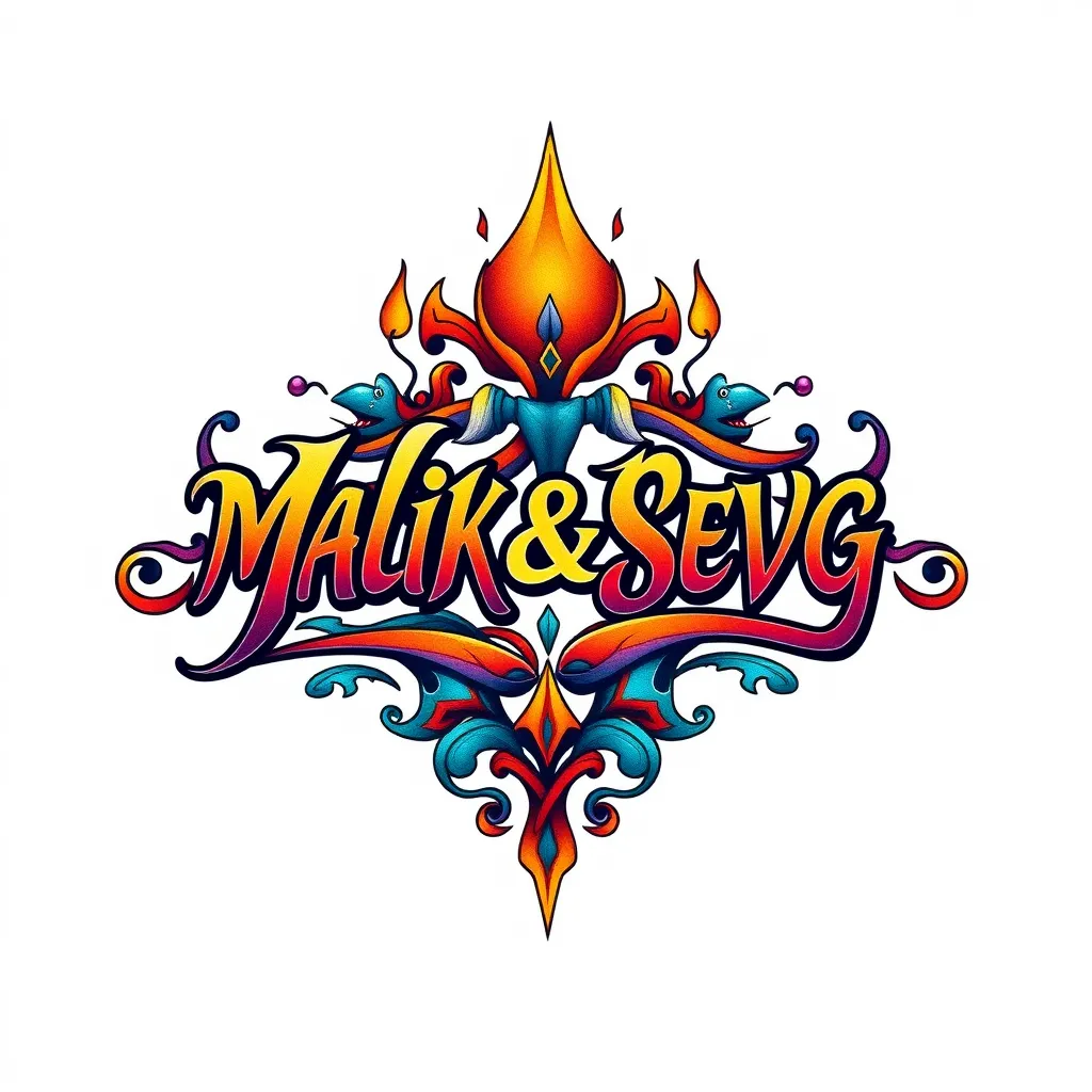 MALİK & SEVGİ letter Tattoo tattoo