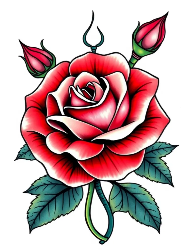 Manly rose  tatuagem