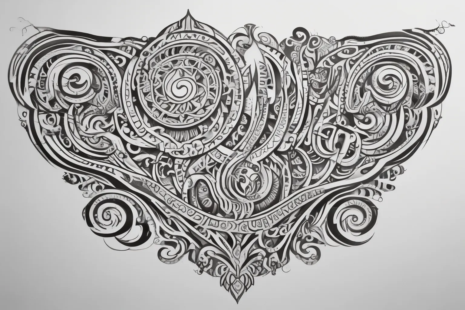 maori shoulder and upper arm design 문신