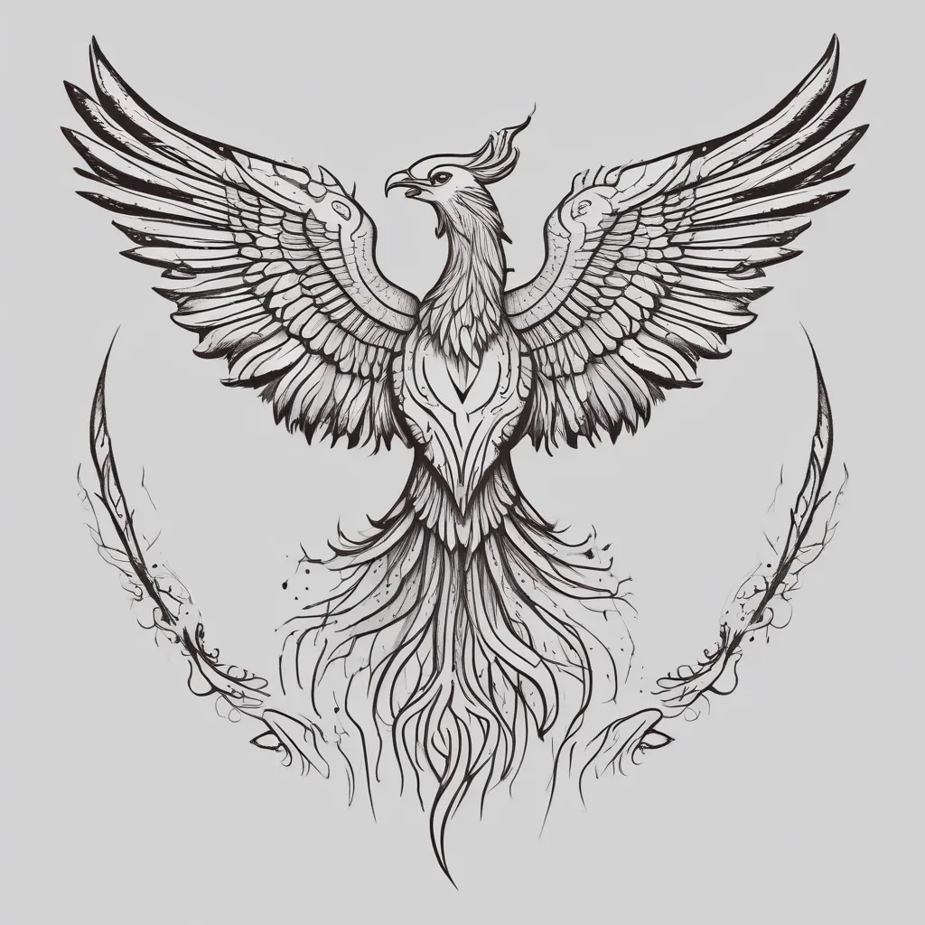 mental health in Kombination mit einem Phoenix tattoo