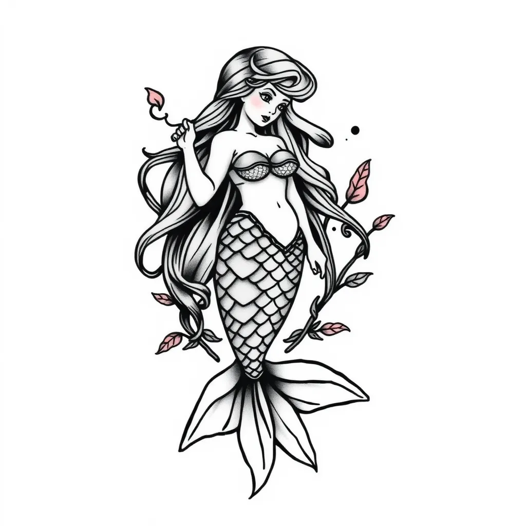 mermaid وشم