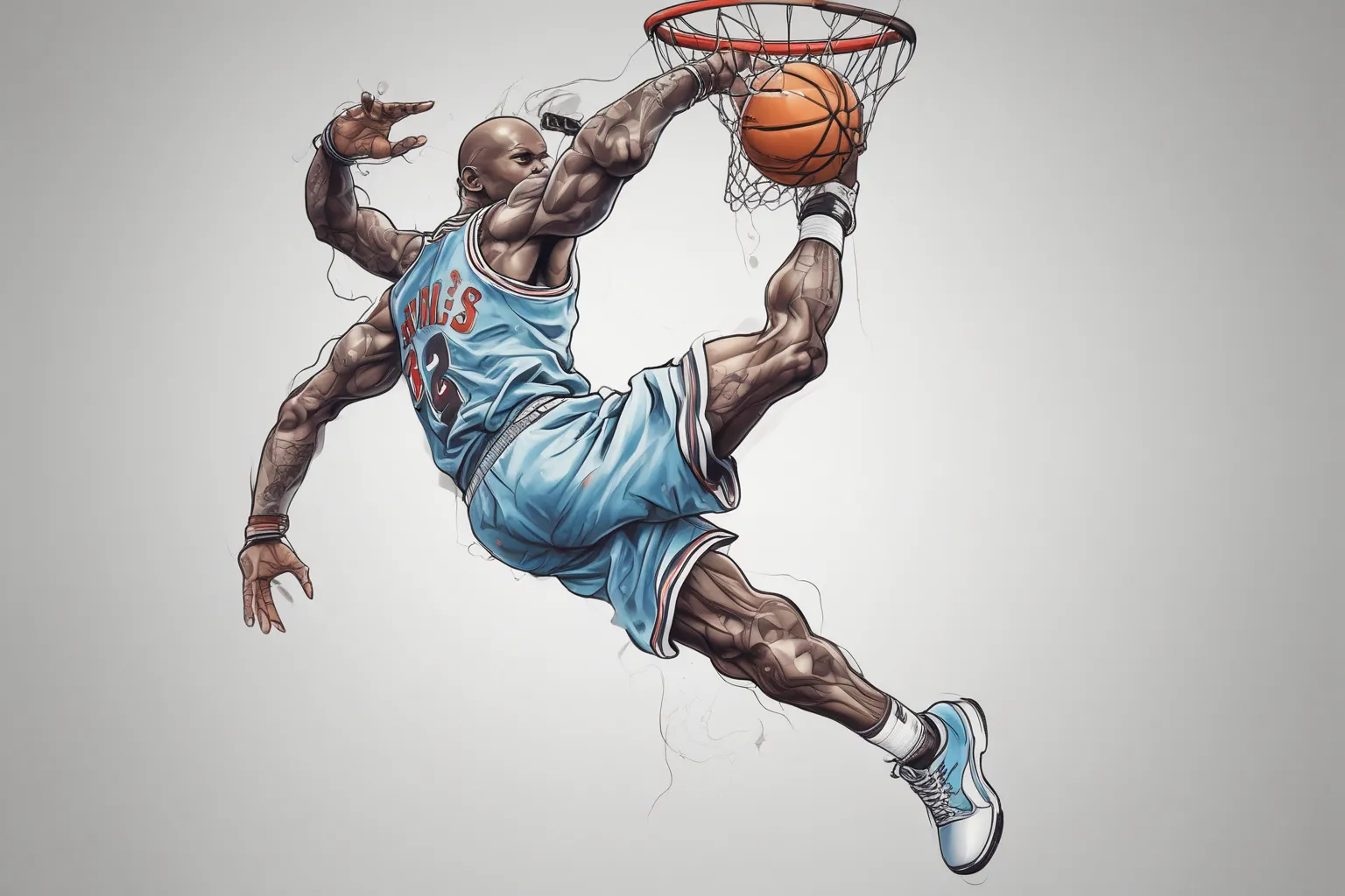 MICHAEL JORDAN BASKETBALL DUNK 문신